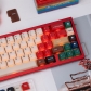 Soft Jade Mixed Light 104+45 PC Crystal Semitransparent Backlit Cherry Profile Keycaps Set Screen Printing for MX Keyboard